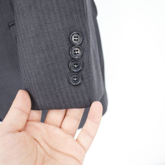 Brooks brothers sport coat men's 42R 1818 madison Saxxon wool striped gray - Picture 4 of 16